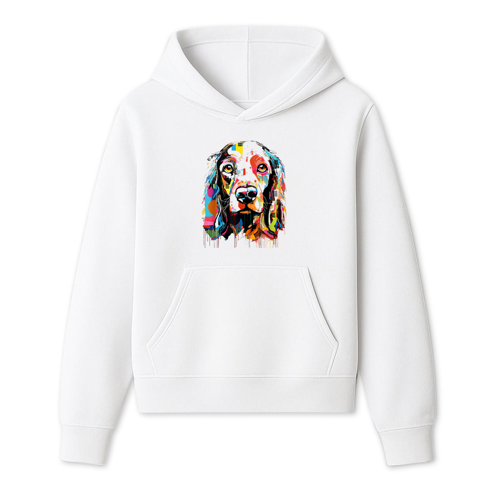 Colorful Abstract Dog Portrait Art Hoodie