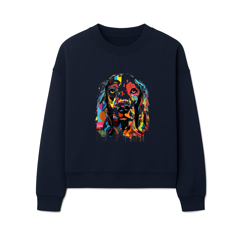 Colorful Abstract Dog Portrait Art Sweatshirts - Image 5