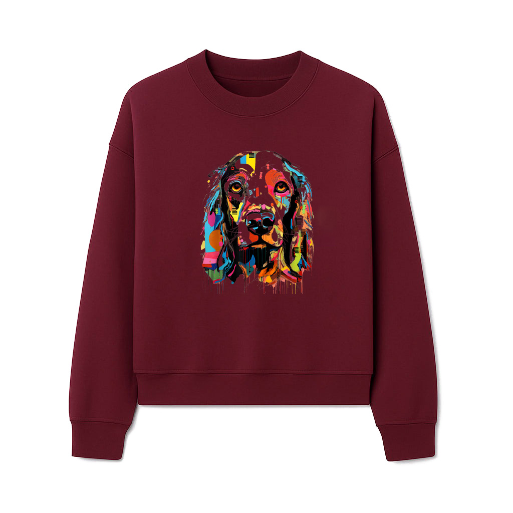 Colorful Abstract Dog Portrait Art Sweatshirts - Image 6