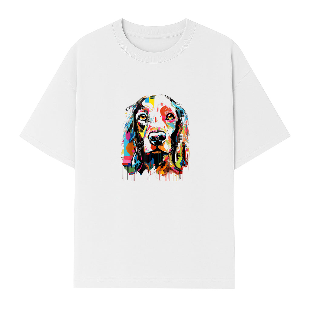 Colorful Abstract Dog Portrait Art T-Shirt