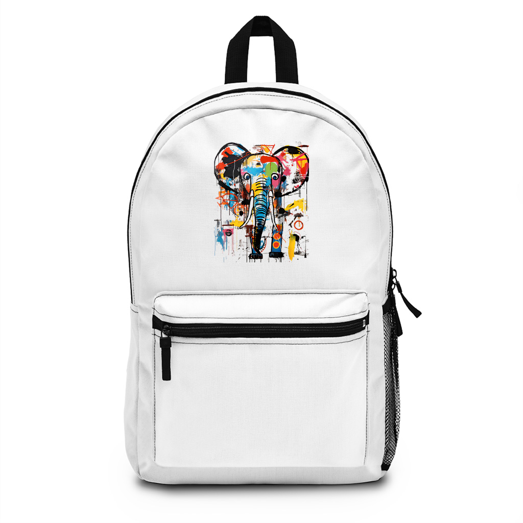 Colorful Abstract Elephant Graffiti Art Backpack