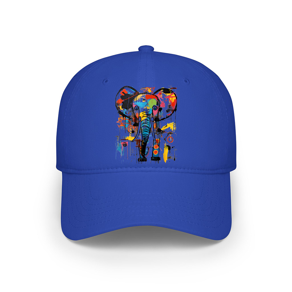 Colorful Abstract Elephant Graffiti Art Cap - Image 3