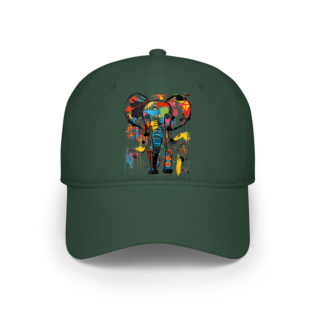Colorful Abstract Elephant Graffiti Art Cap - Image 4
