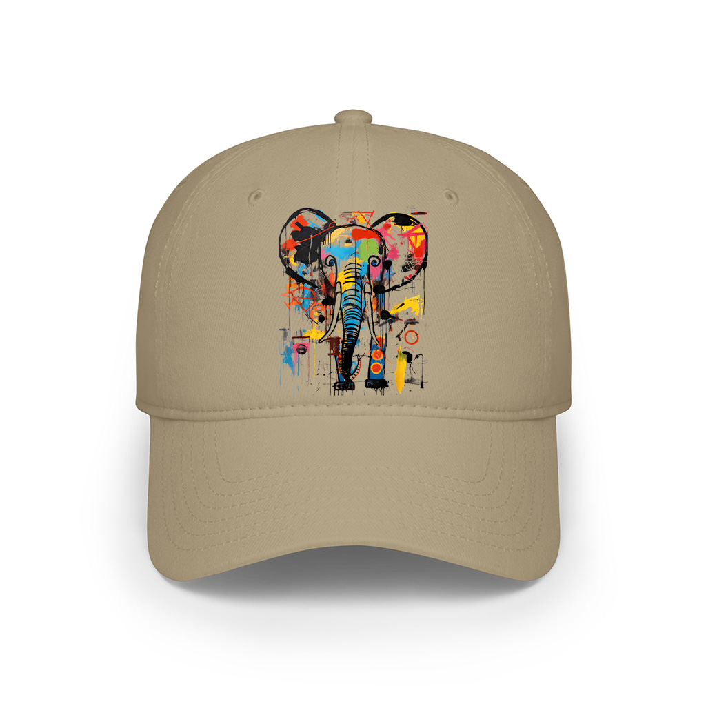 Colorful Abstract Elephant Graffiti Art Cap - Image 5