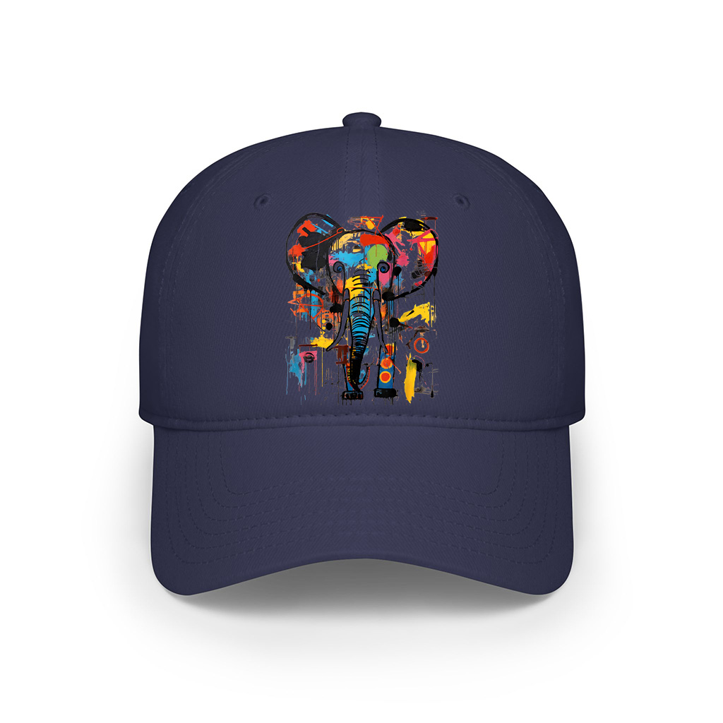Colorful Abstract Elephant Graffiti Art Cap - Image 6