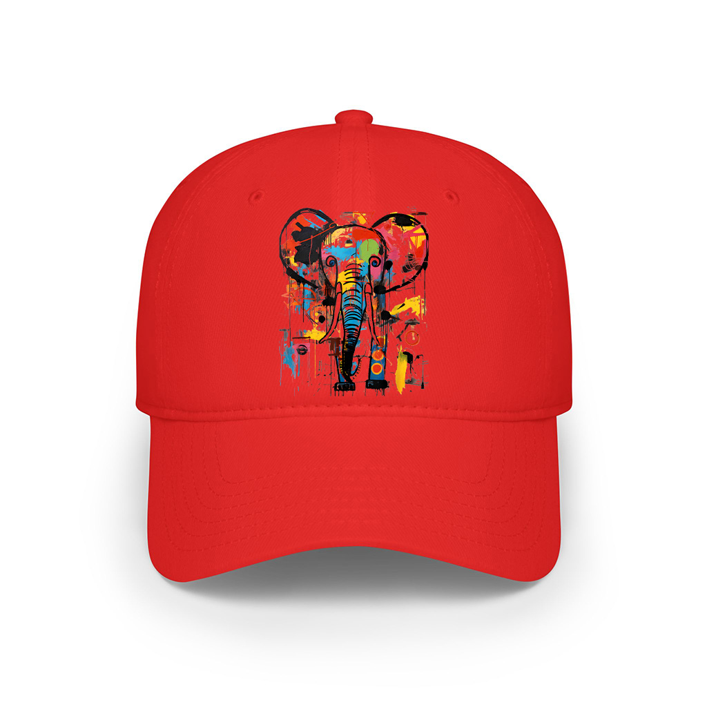Colorful Abstract Elephant Graffiti Art Cap - Image 7