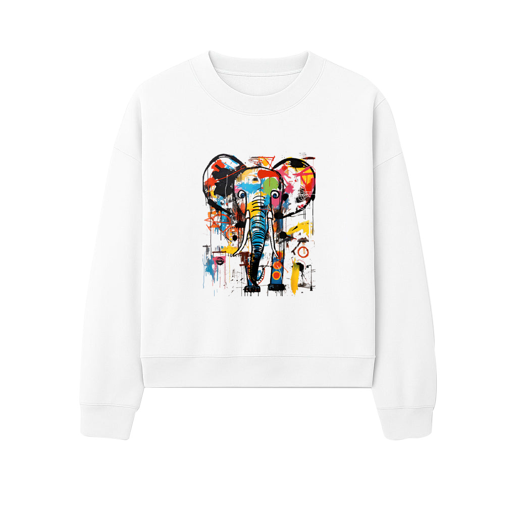 Colorful Abstract Elephant Graffiti Art Sweatshirts