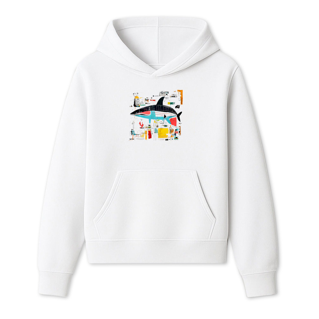 Colorful Abstract Shark Hoodie