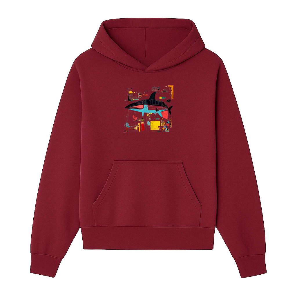 Colorful Abstract Shark Hoodie - Image 6
