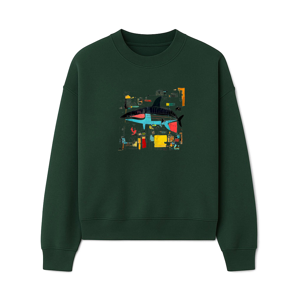 Colorful Abstract Shark Sweatshirts - Image 3
