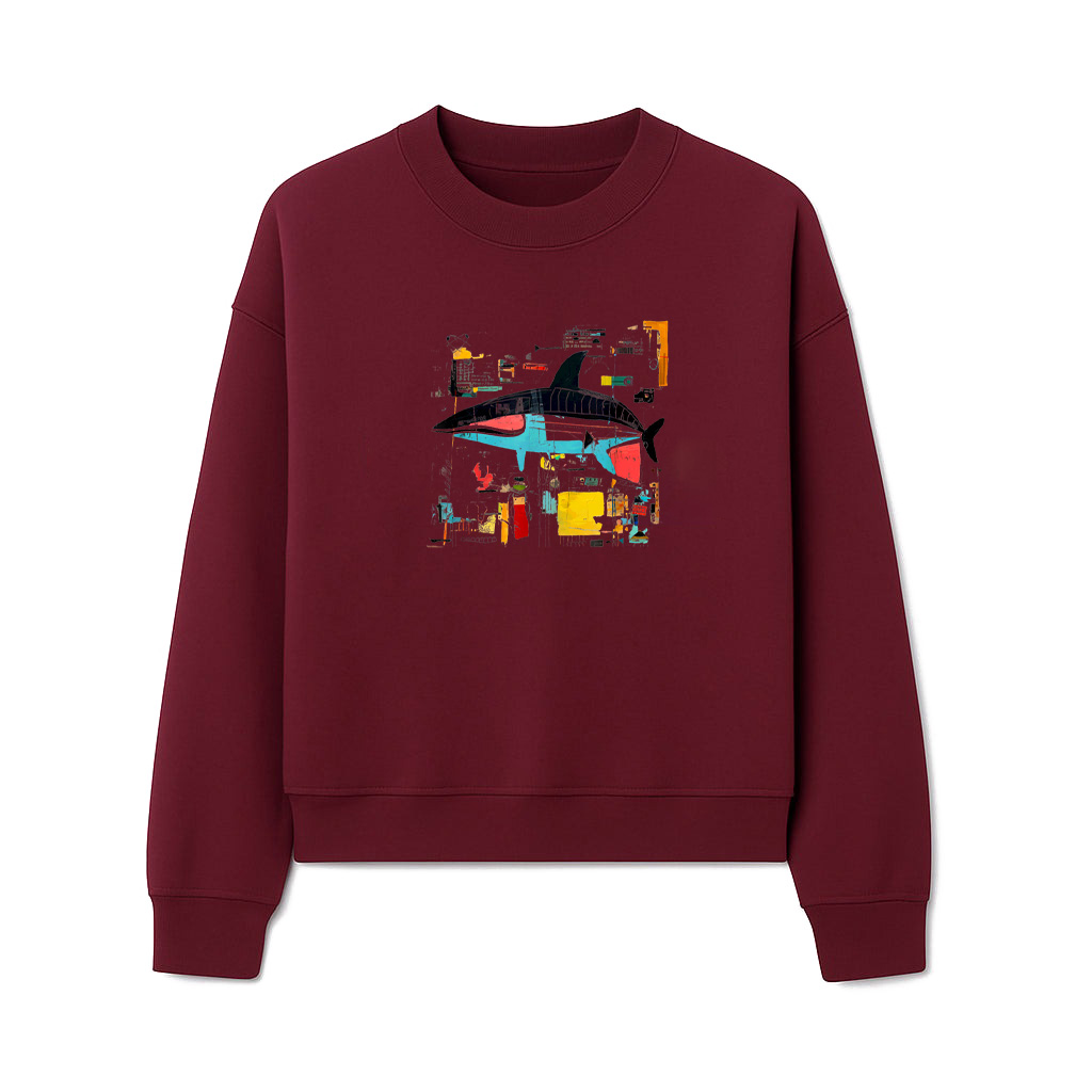 Colorful Abstract Shark Sweatshirts - Image 6