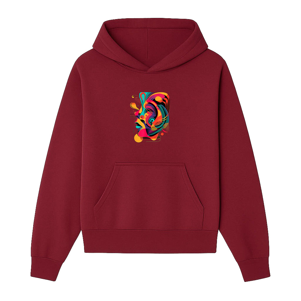 Colorful And Abstract Face Design Modern Art, Geometric Hoodie - Image 6