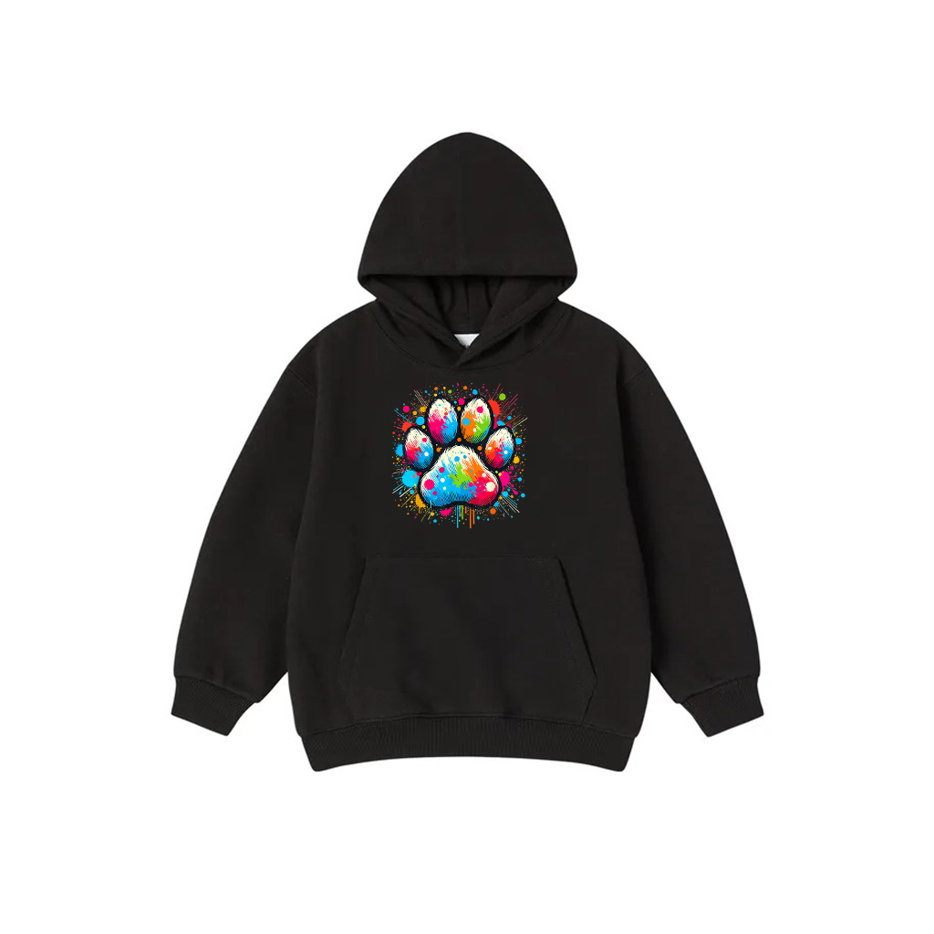 Colorful Paw Dog Hoodie