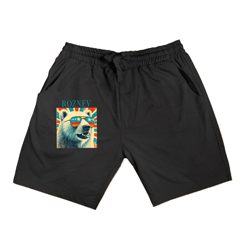 Cool Polar Bear Wearing Sunglasses, Vintage Retro Polar Bear Shorts 