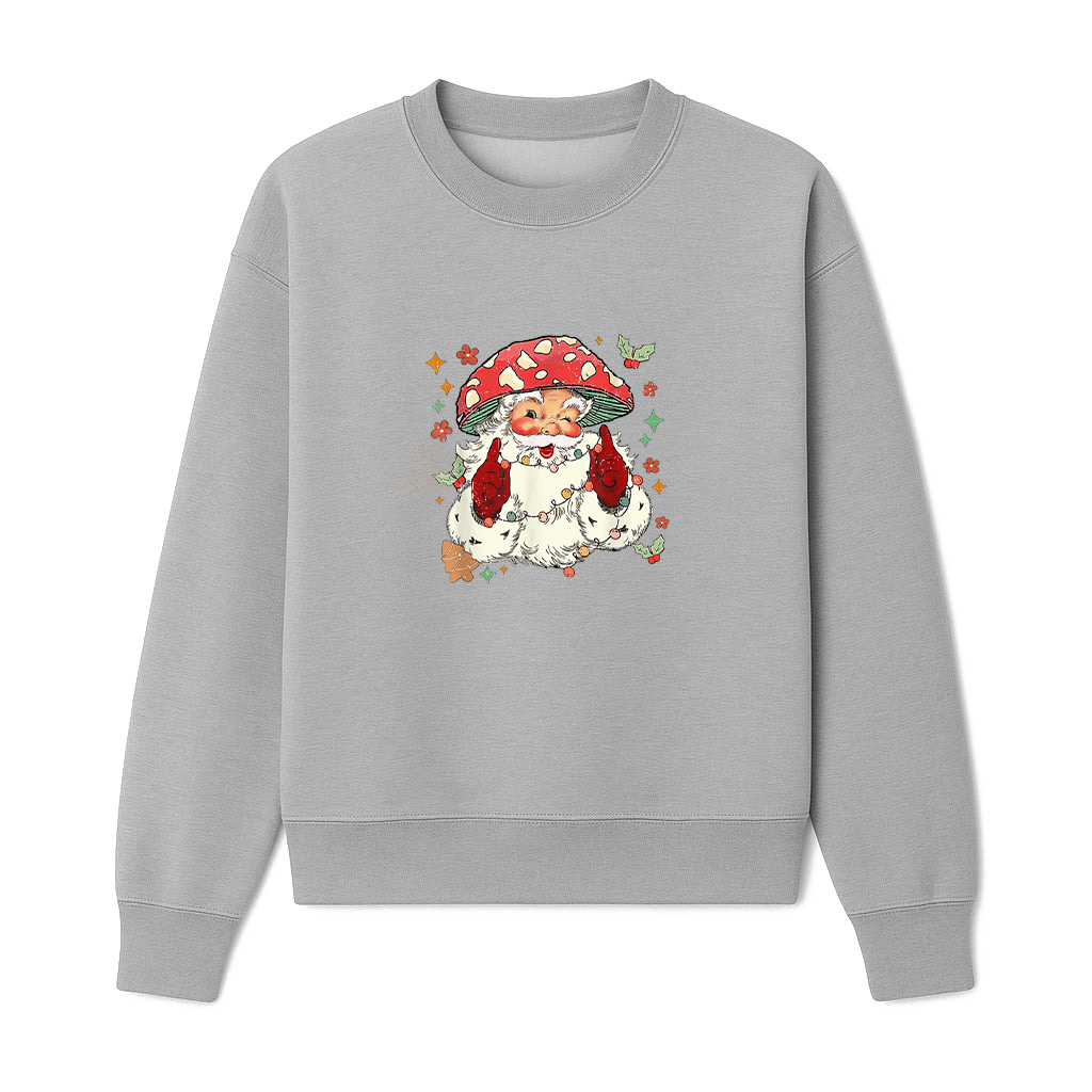 Cool Vintage Christmas Mushroom Santa Claus Face Sweatshirts 06-10-2025
