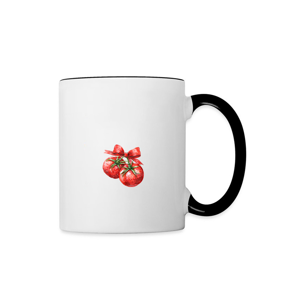 Coquette Bow With Tomato Kawaii Charm Mug