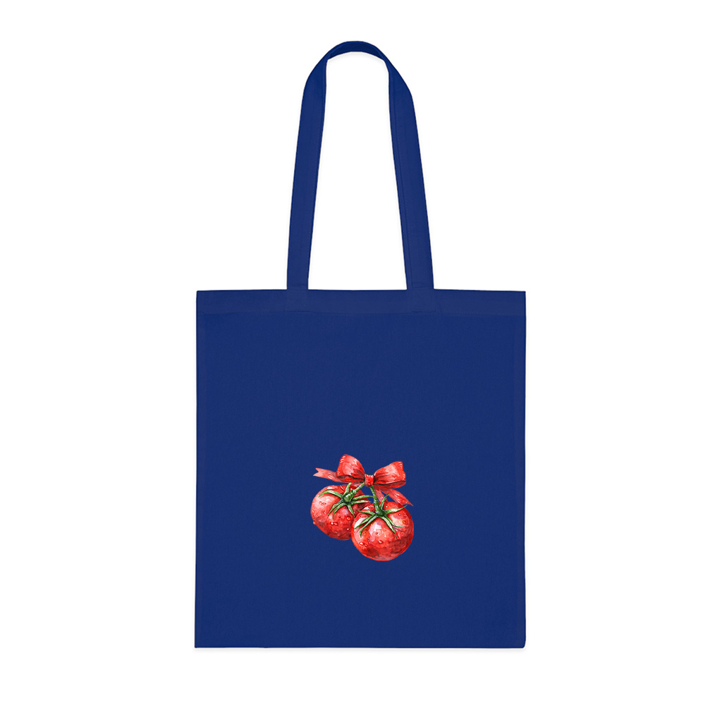 Coquette Bow With Tomato Kawaii Charm Tote Bag