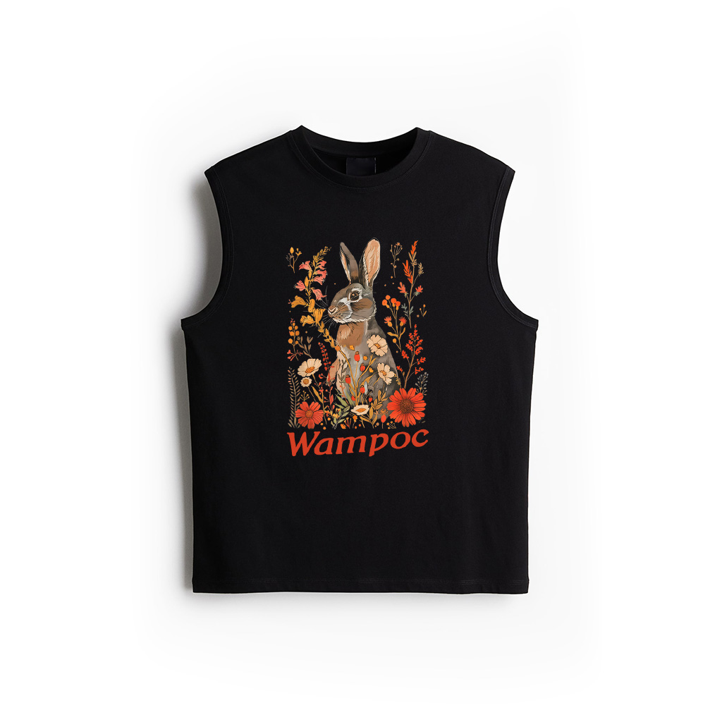 Cottagecore Aesthetic Rabbit Vintage Art Nouveau Floral Tank Top
