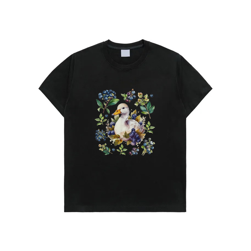 Cottagecore Blueberry Duck Vintage Farm Animal Duck Lover T-Shirt
