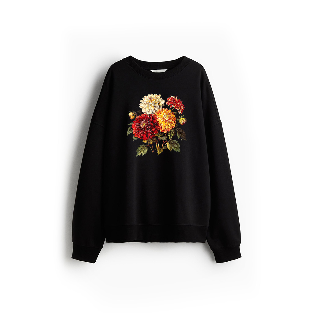 Cottagecore Dahlia Flower Floral Garden Gardening Colorful Sweatshirt