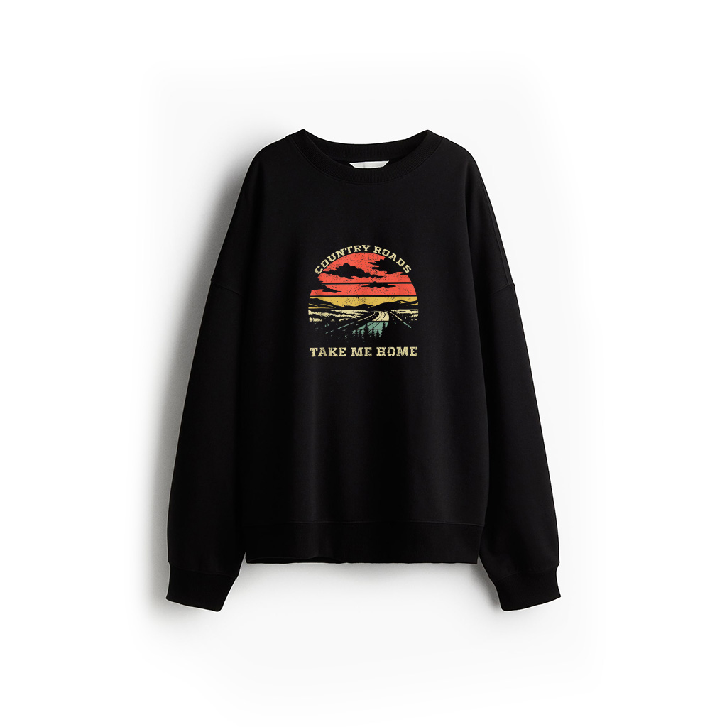 Country Roads Take Me Home Vintage Retro Music Fans Sweatshirt