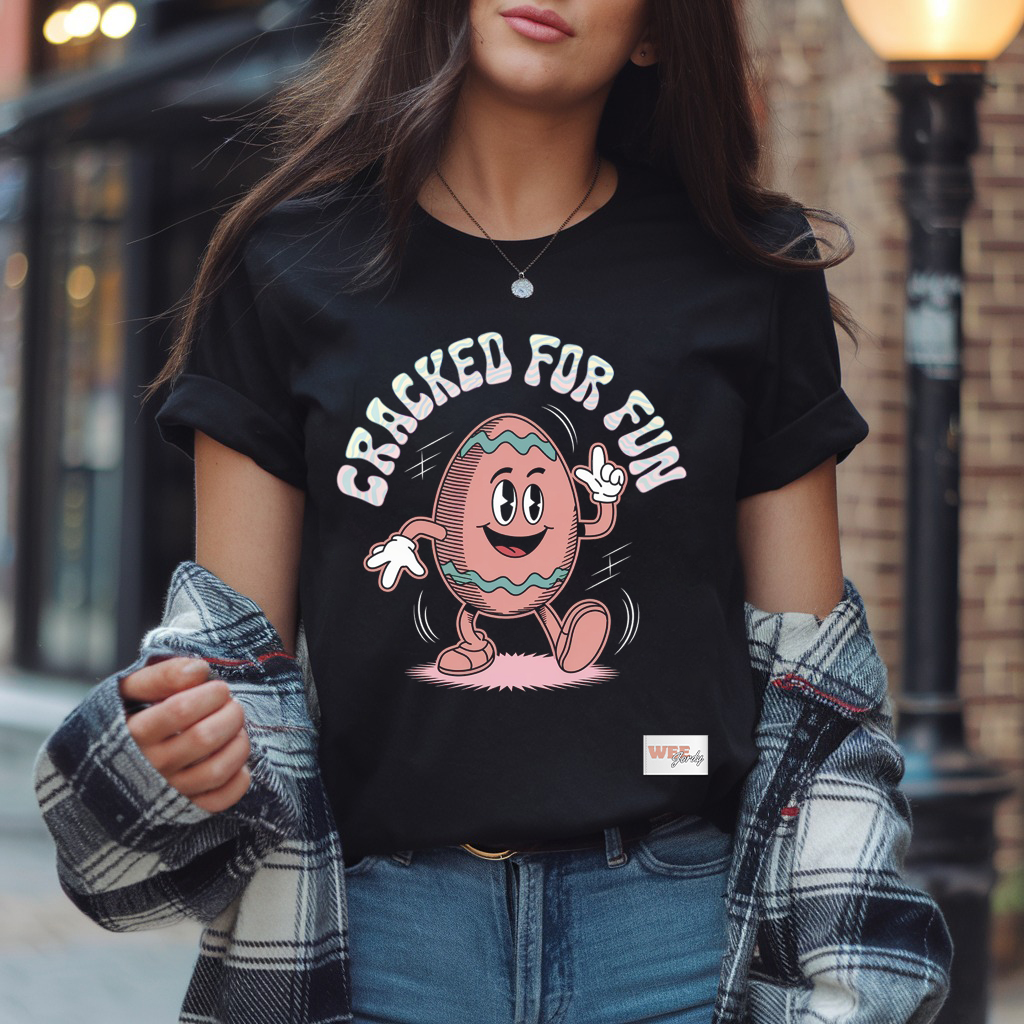 Cracked For Fun Easter Egg T Shirt - Funny Retro Graphic Tee 10-04-2025