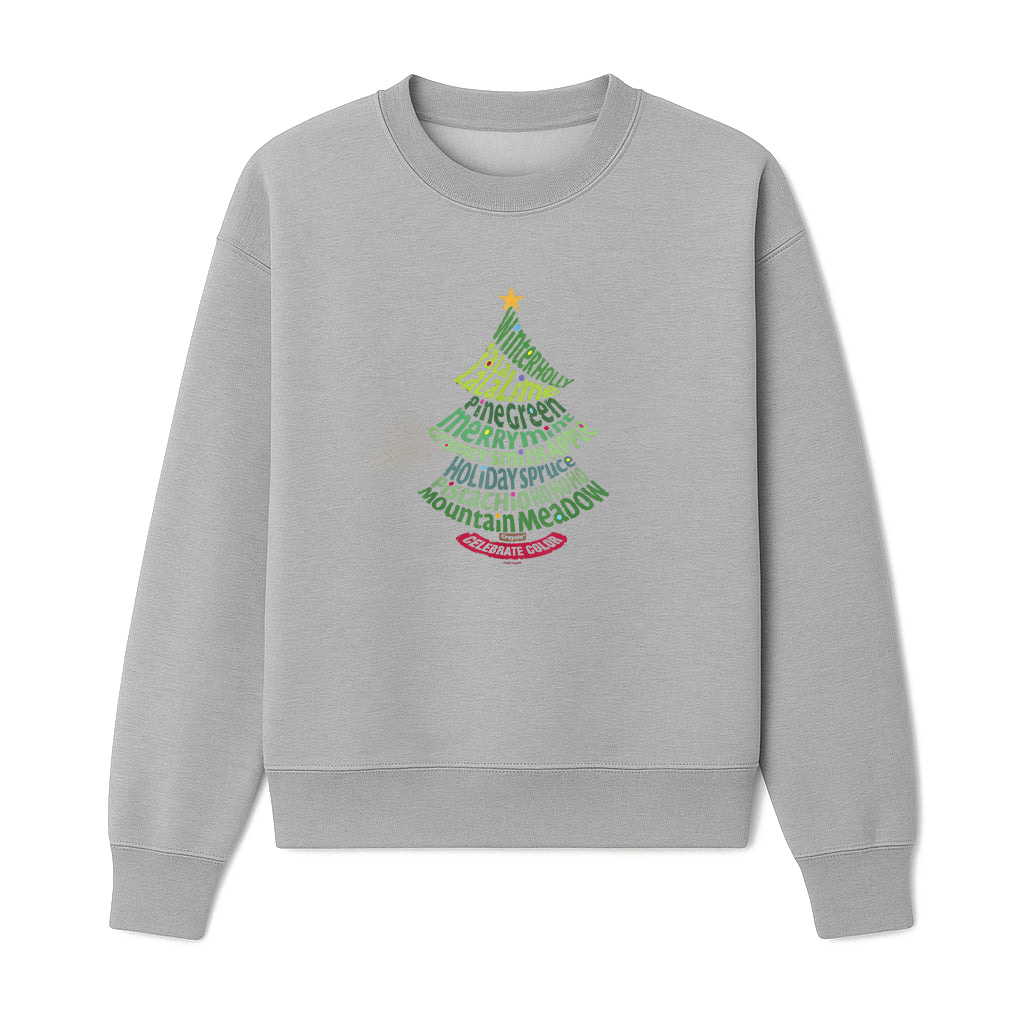 Crayola Christmas Celebrate Color Green Shades Tree Vintage Sweatshirts 06-10-2025