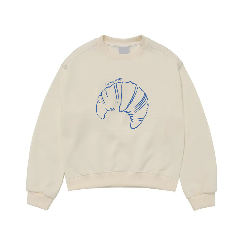 Croissant Krwasant Pronunciation Sweatshirt