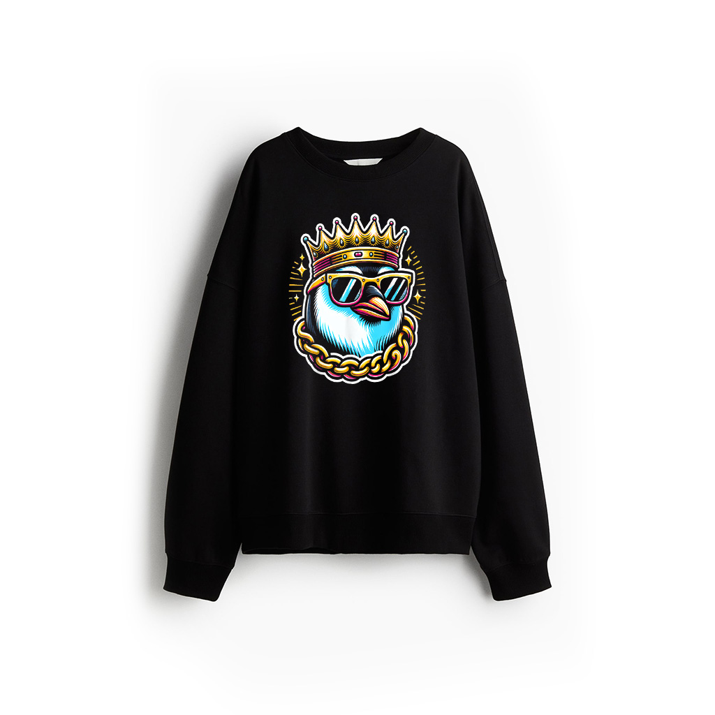 Crowned Penguin Funny Emperor Penguin Gangsta Sweatshirt