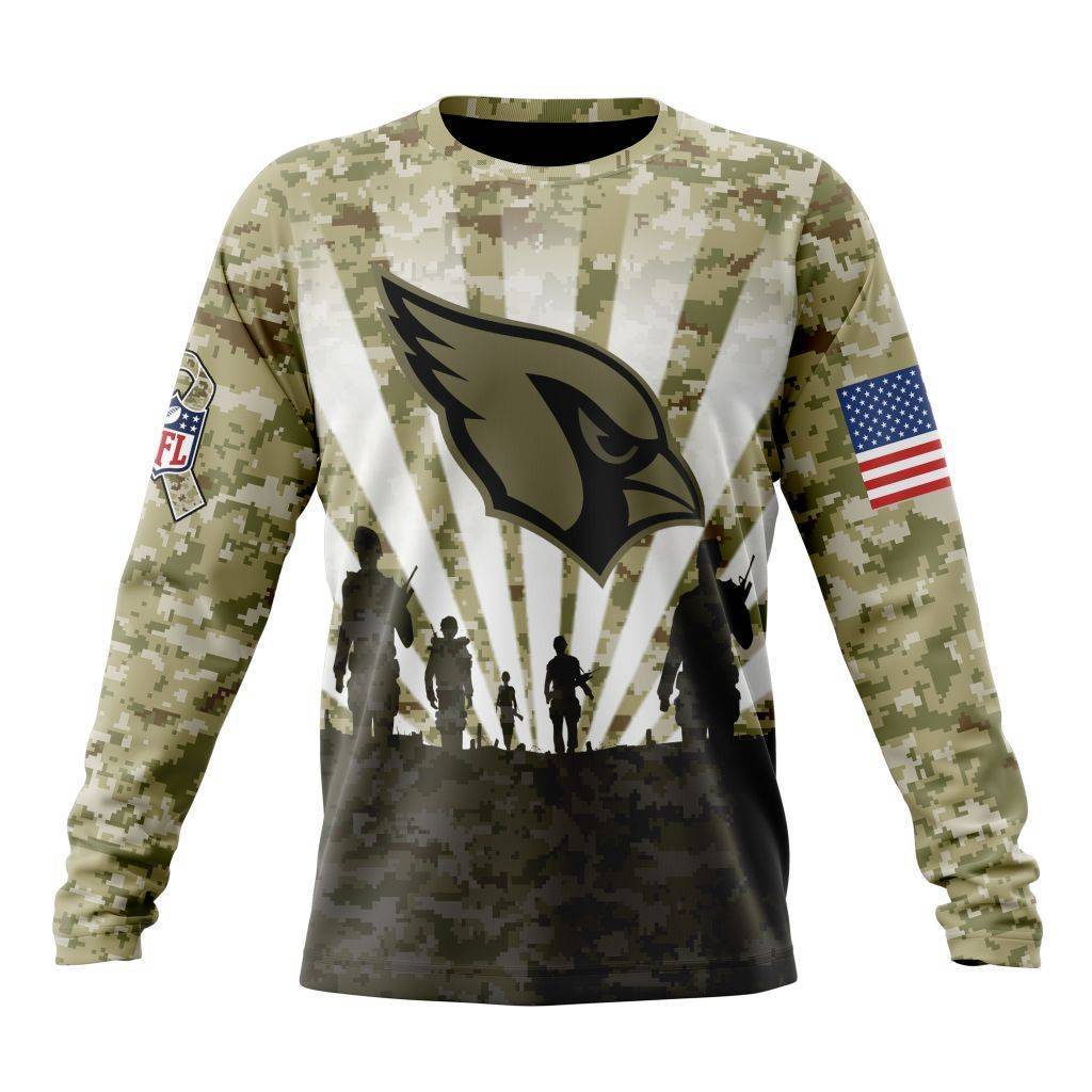 Custom NFL Arizona Cardinals Salute To Service   Honor Veterans And Their Families Unisex Sweatshirt SWS001