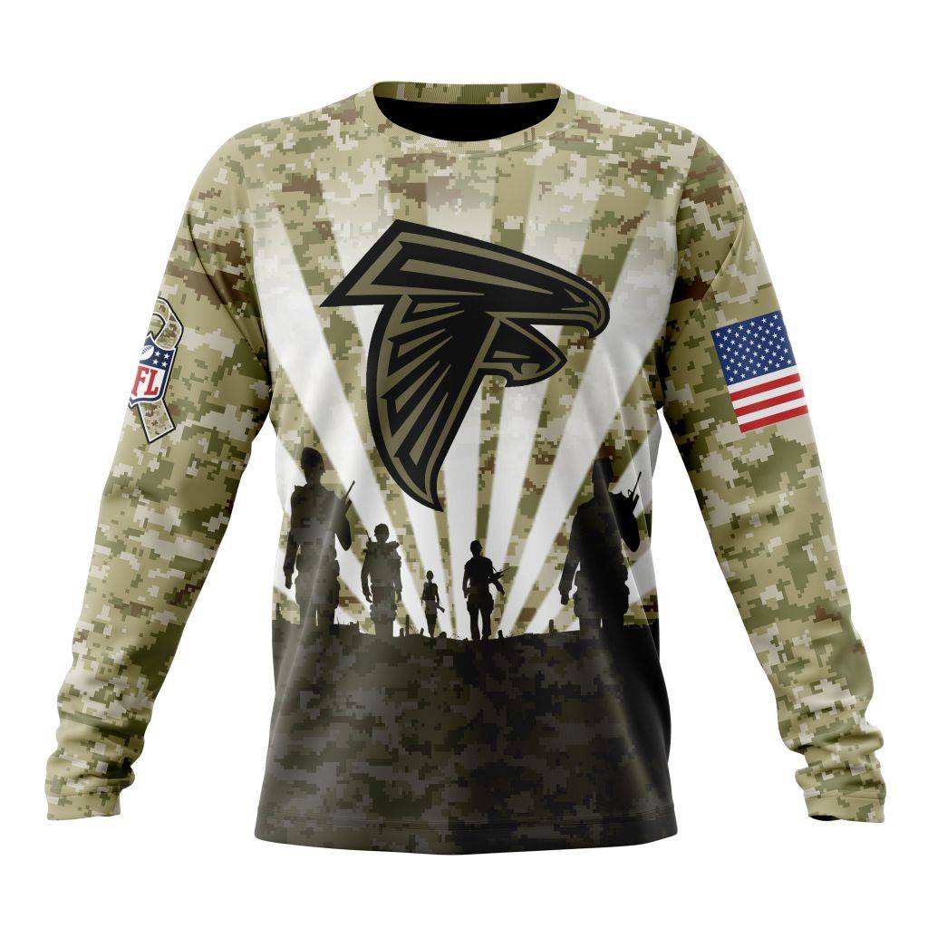 Custom NFL Atlanta Falcons Salute To Service   Honor Veterans And Their Families Unisex Sweatshirt SWS002