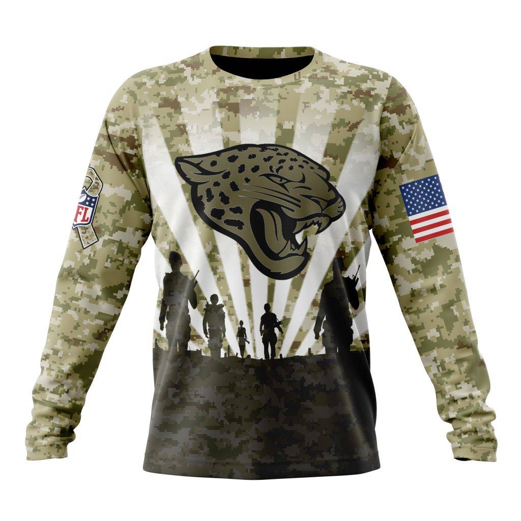 Custom NFL Jacksonville Jaguars Salute To Service   Honor Veterans And Their Families Unisex Sweatshirt SWS015