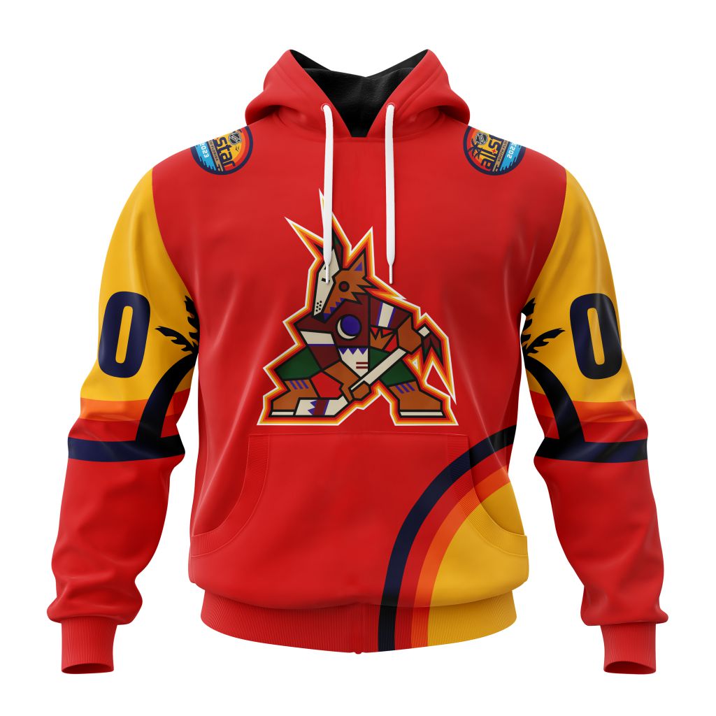 Custom NHL Arizona Coyotes Special All Star Game Florida Sunset Unisex Pullover Hoodie