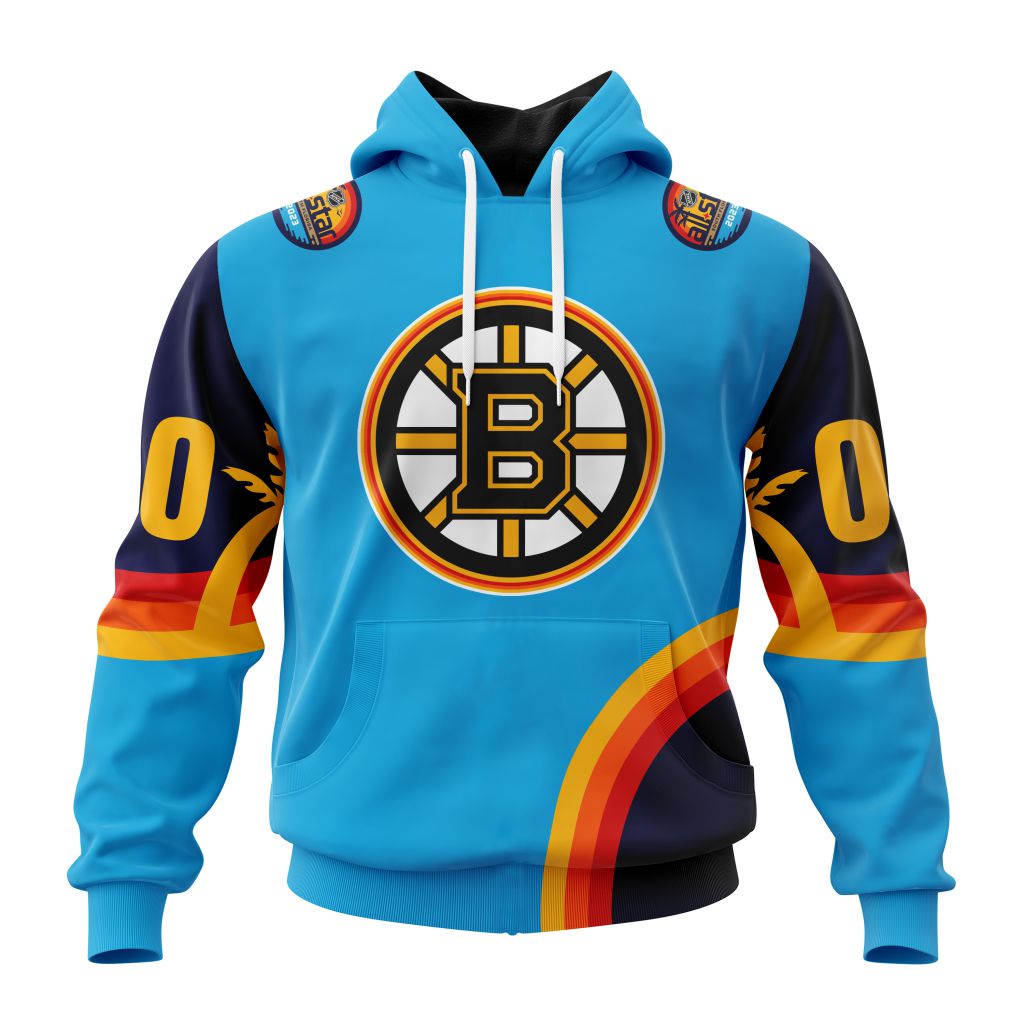 Custom NHL Boston Bruins Special All Star Game Atlantic Ocean Unisex Pullover Hoodie