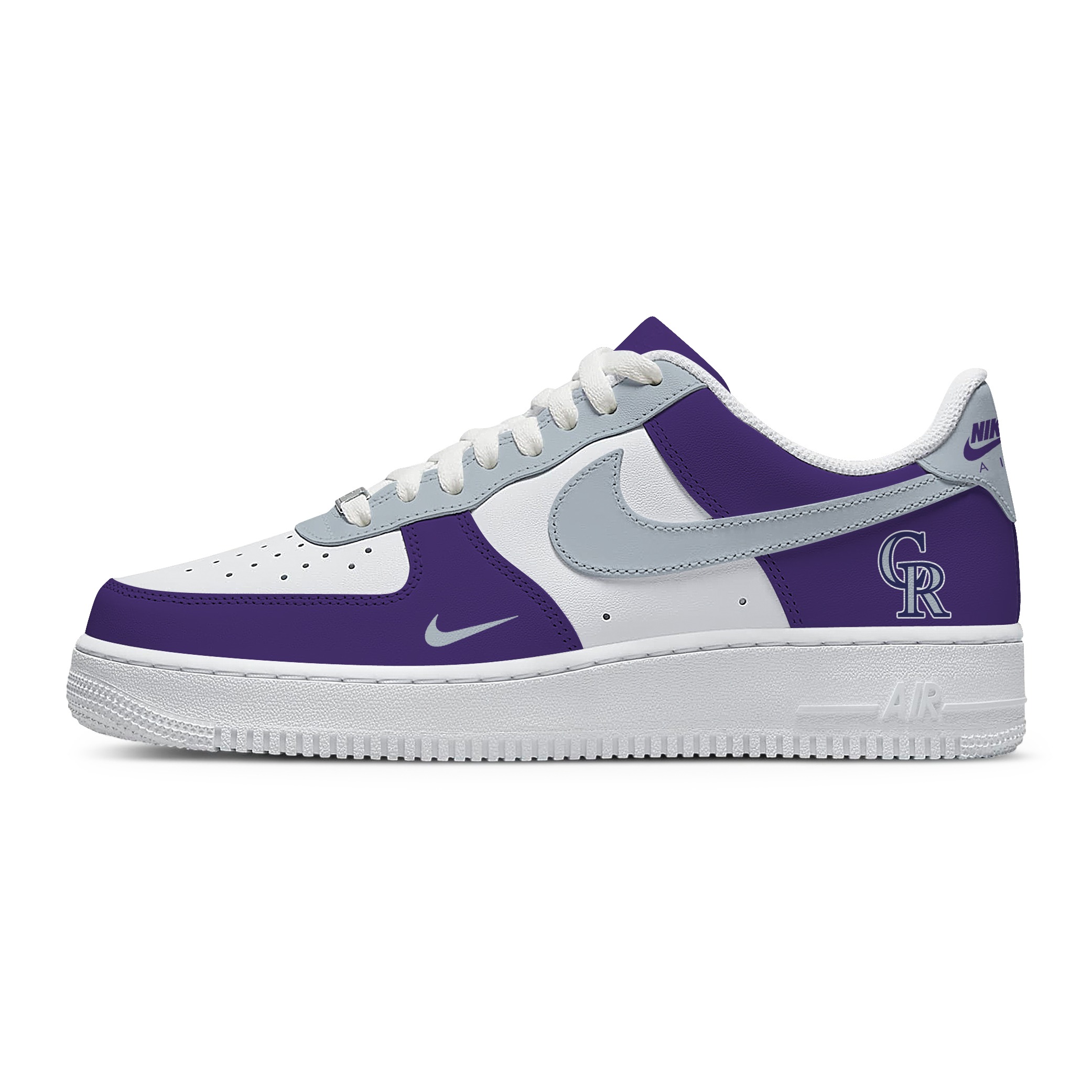 Custom Nike Air Force 1 Low X MLB Colorado Rockies AF1 Embossed Sneaker