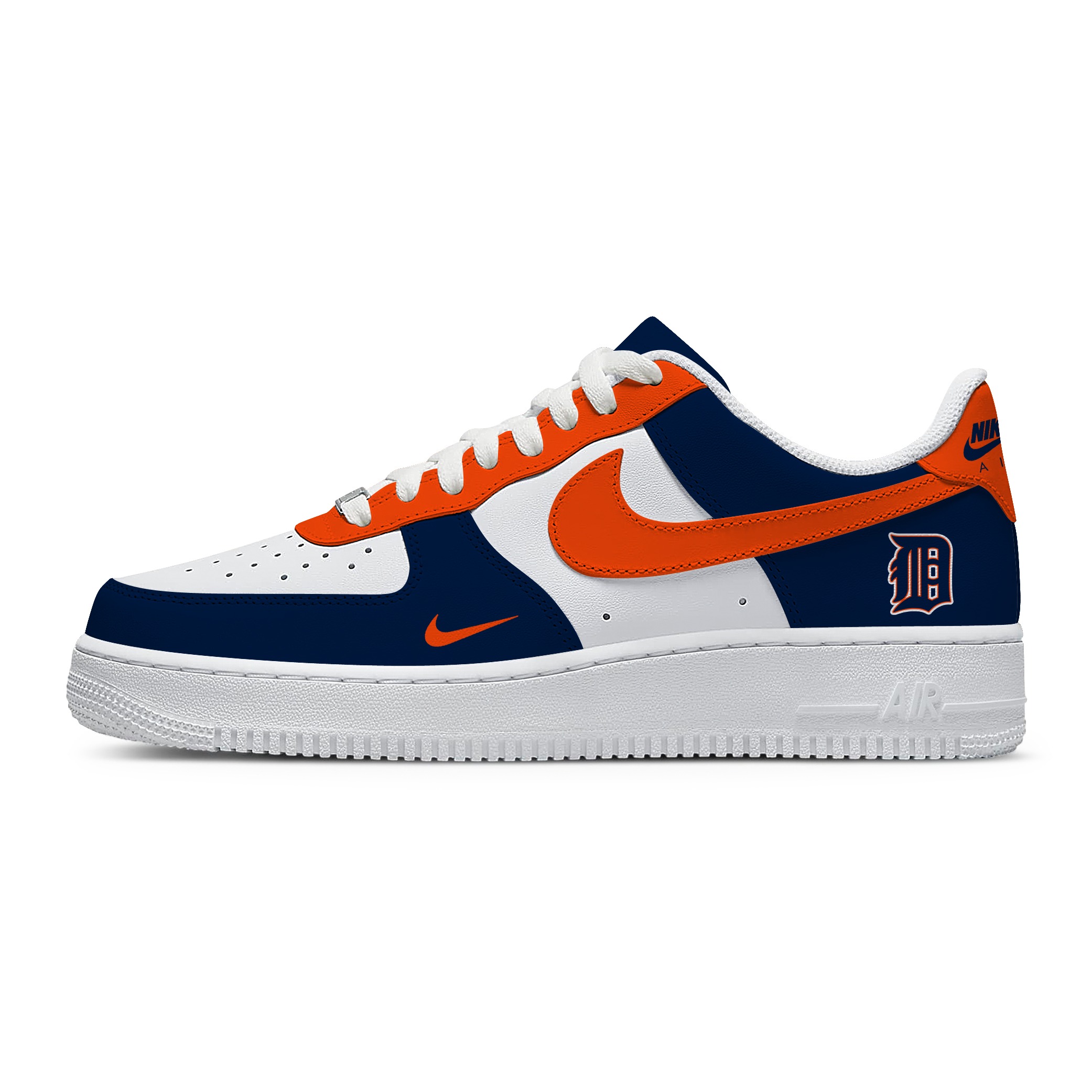 Custom Nike Air Force 1 Low X MLB Detroit Tigers AF1 Embossed Sneaker