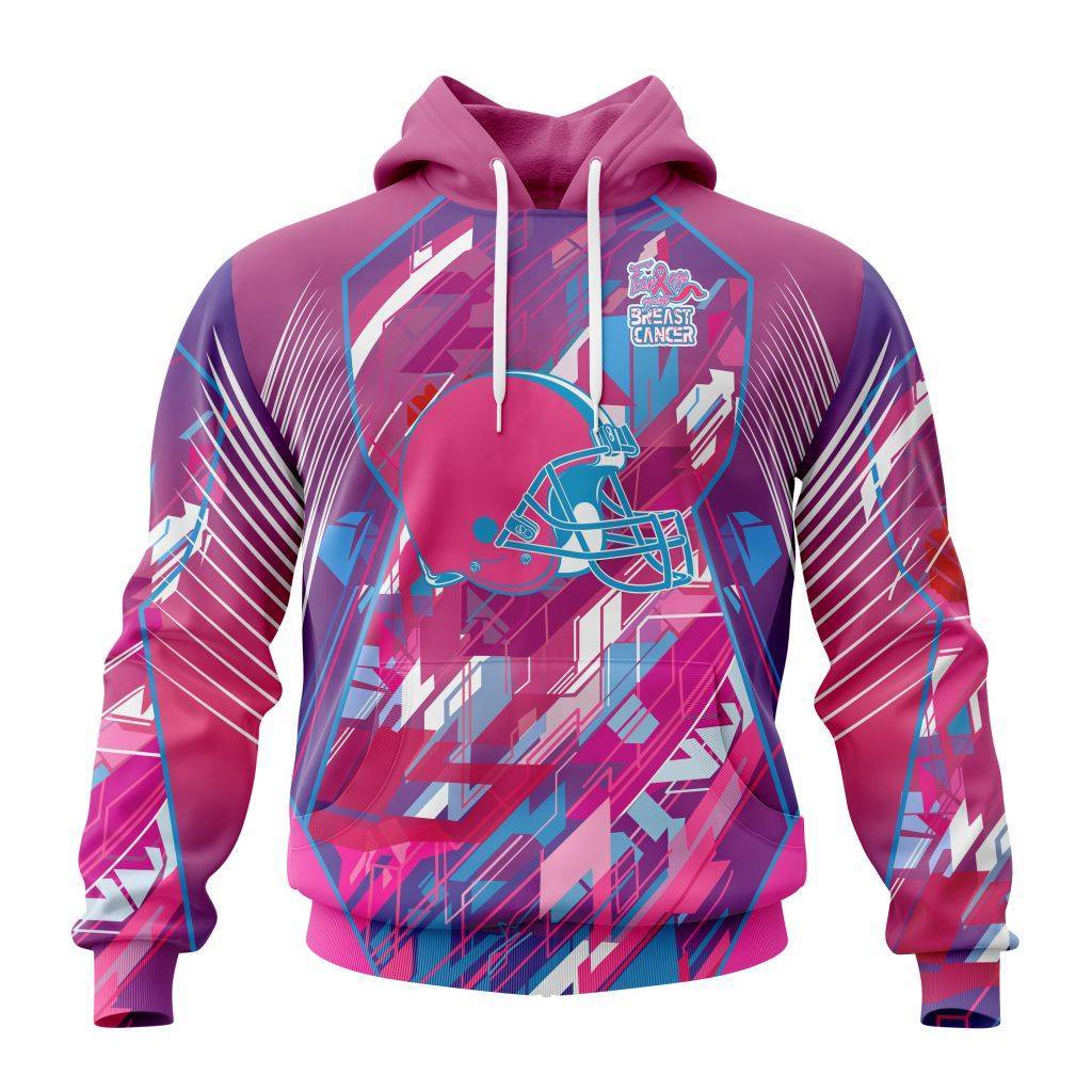 Customized NFL Cleveland Browns I Pink I Can Fearless Again Breast Cancer Unisex Hoodie TH0940