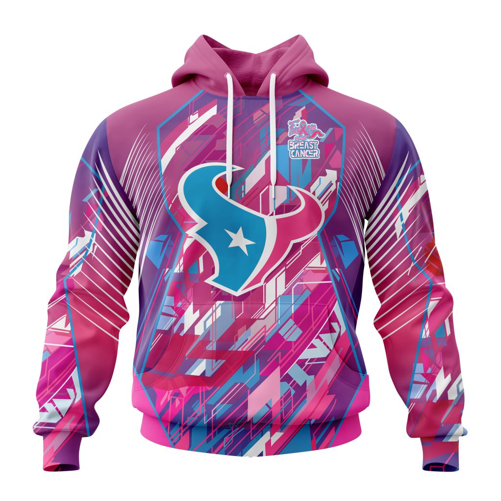 Customized NFL Houston Texans I Pink I Can Fearless Again Breast Cancer Unisex Hoodie TH0970