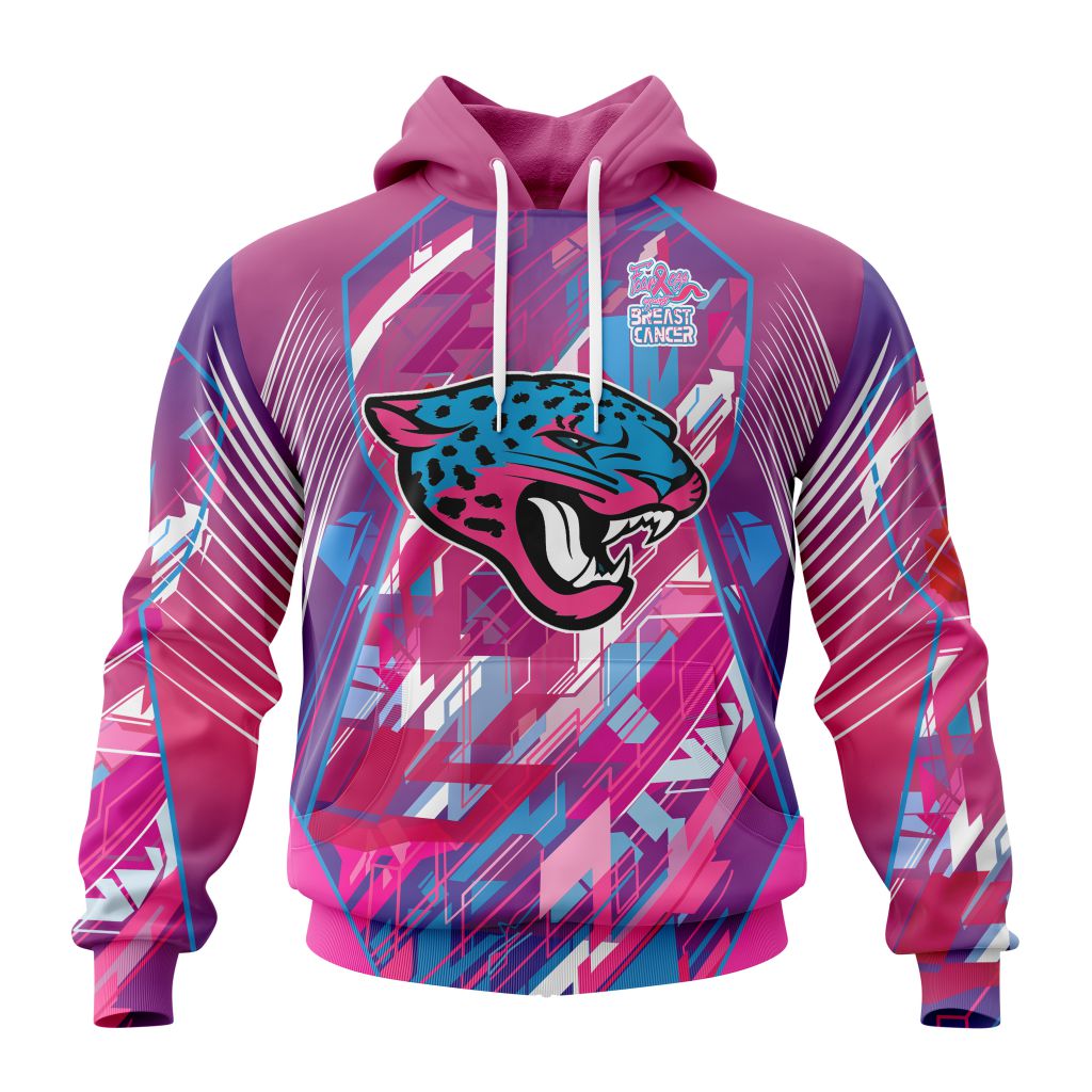 Customized NFL Jacksonville Jaguars I Pink I Can Fearless Again Breast Cancer Unisex Hoodie TH0982