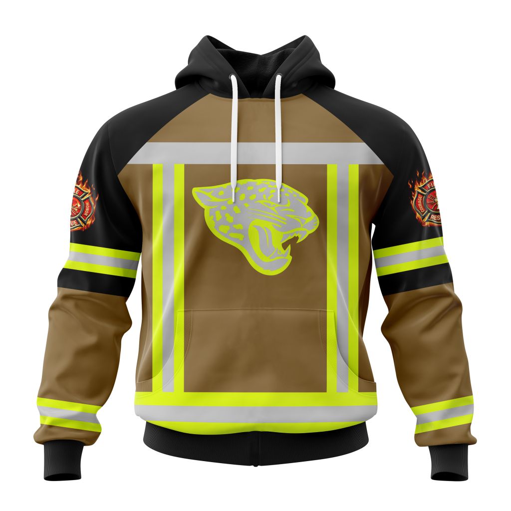 Customized NFL Jacksonville Jaguars Special Firefighter Uniform Design Unisex Hoodie TH0985