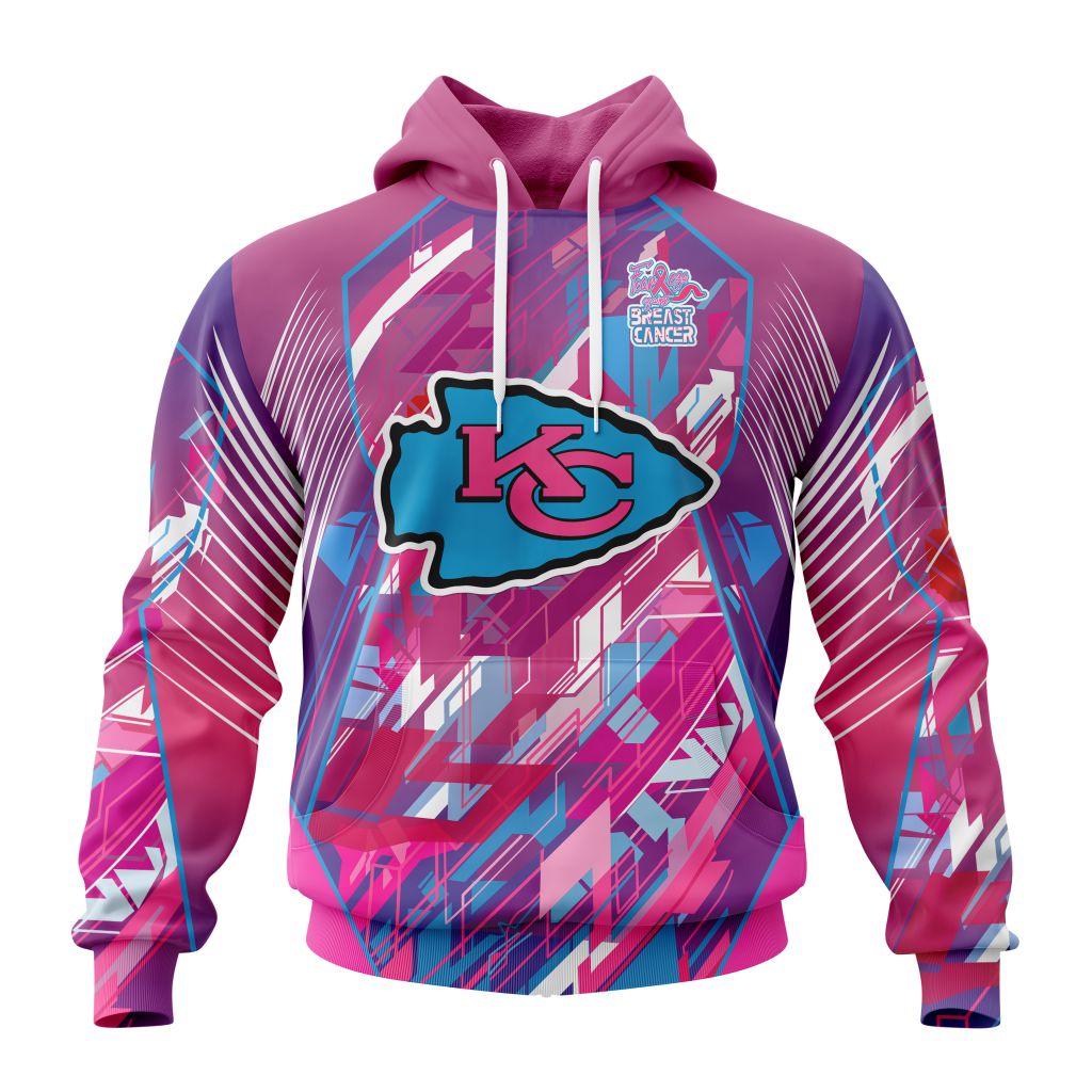 Customized NFL Kansas City Chiefs I Pink I Can Fearless Again Breast Cancer Unisex Hoodie TH0988