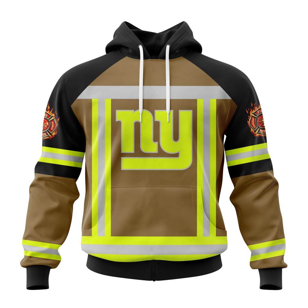 Customized NFL New York Giants Special Firefighter Uniform Design Unisex Hoodie PH1039