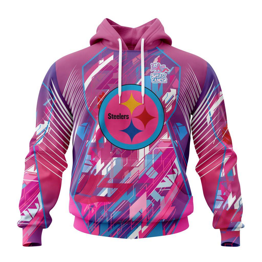 Customized NFL Pittsburgh Steelers I Pink I Can Fearless Again Breast Cancer Unisex Hoodie PH1054