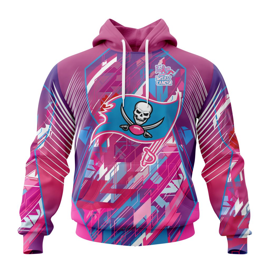 Customized NFL Tampa Bay Buccaneers I Pink I Can Fearless Again Breast Cancer Unisex Hoodie PH1072
