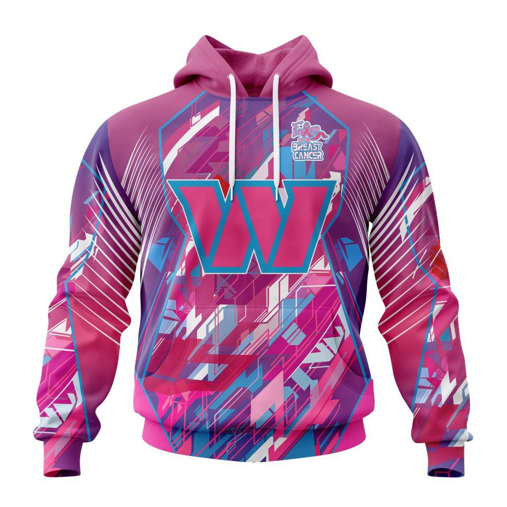 Customized NFL Washington Football Team I Pink I Can Fearless Again Breast Cancer Unisex Hoodie PH1087