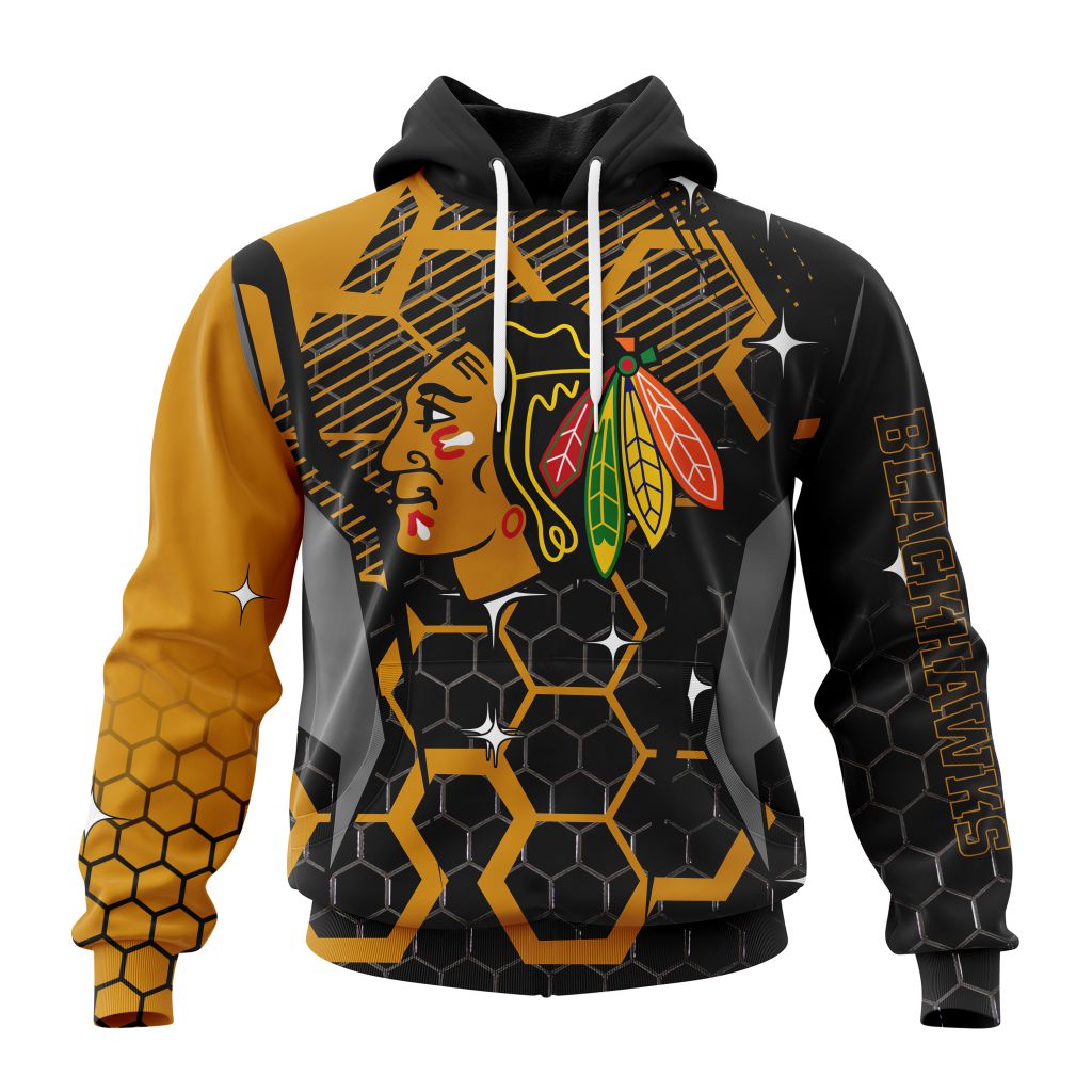Customized NHL Chicago Blackhawks Specialized Design With Motocross Style Unisex Pullover Hoodie