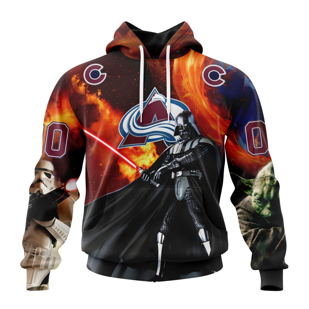 Customized NHL Colorado Avalanche Specialized Darth Vader Star Wars Unisex Pullover Hoodie