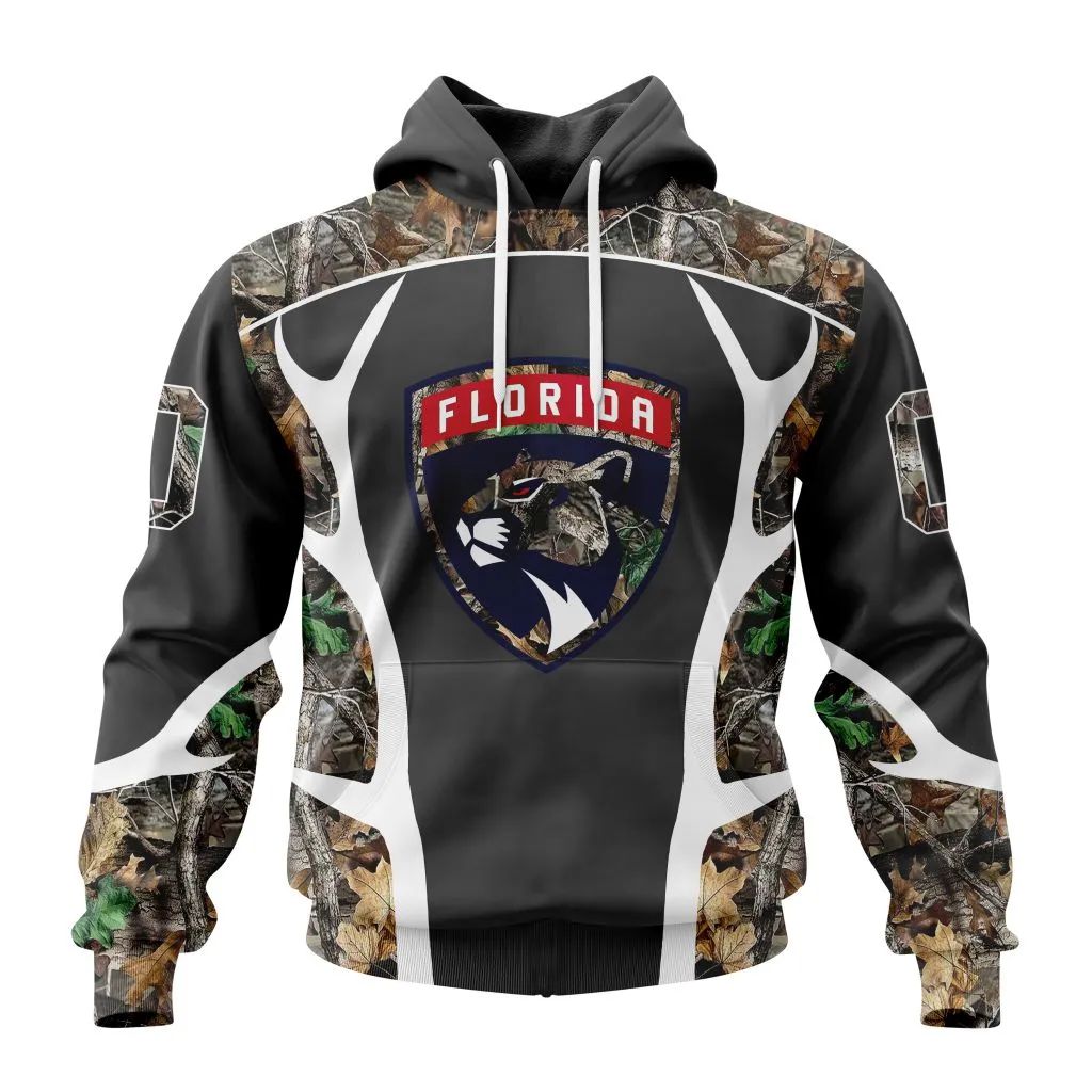 Customized NHL Florida Panthers Special Camo Hunting Design Unisex Hoodie