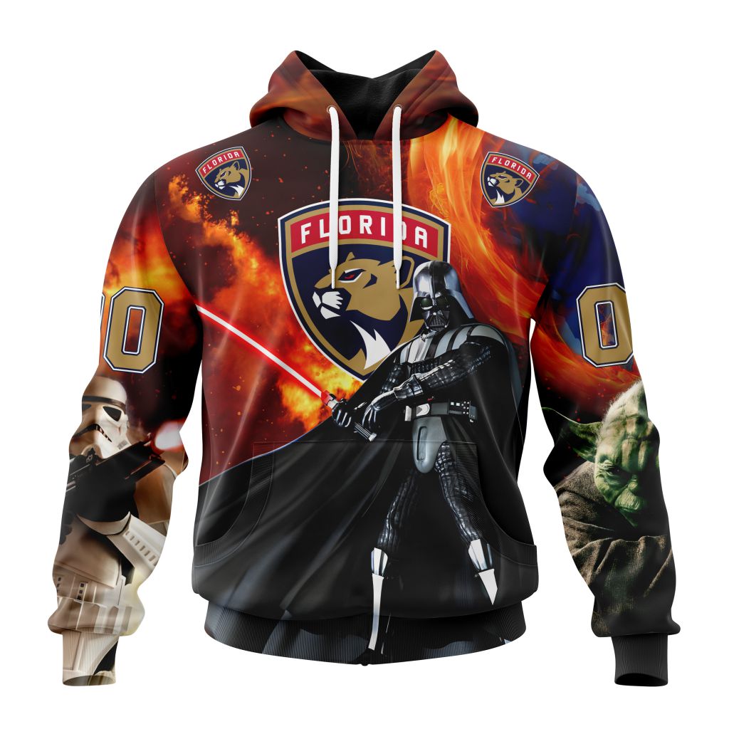 Customized NHL Florida Panthers Specialized Darth Vader Star Wars Unisex Pullover Hoodie
