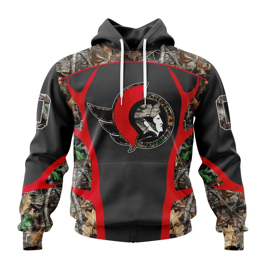 Customized NHL Ottawa Senators Special Camo Hunting Design Unisex Hoodie
